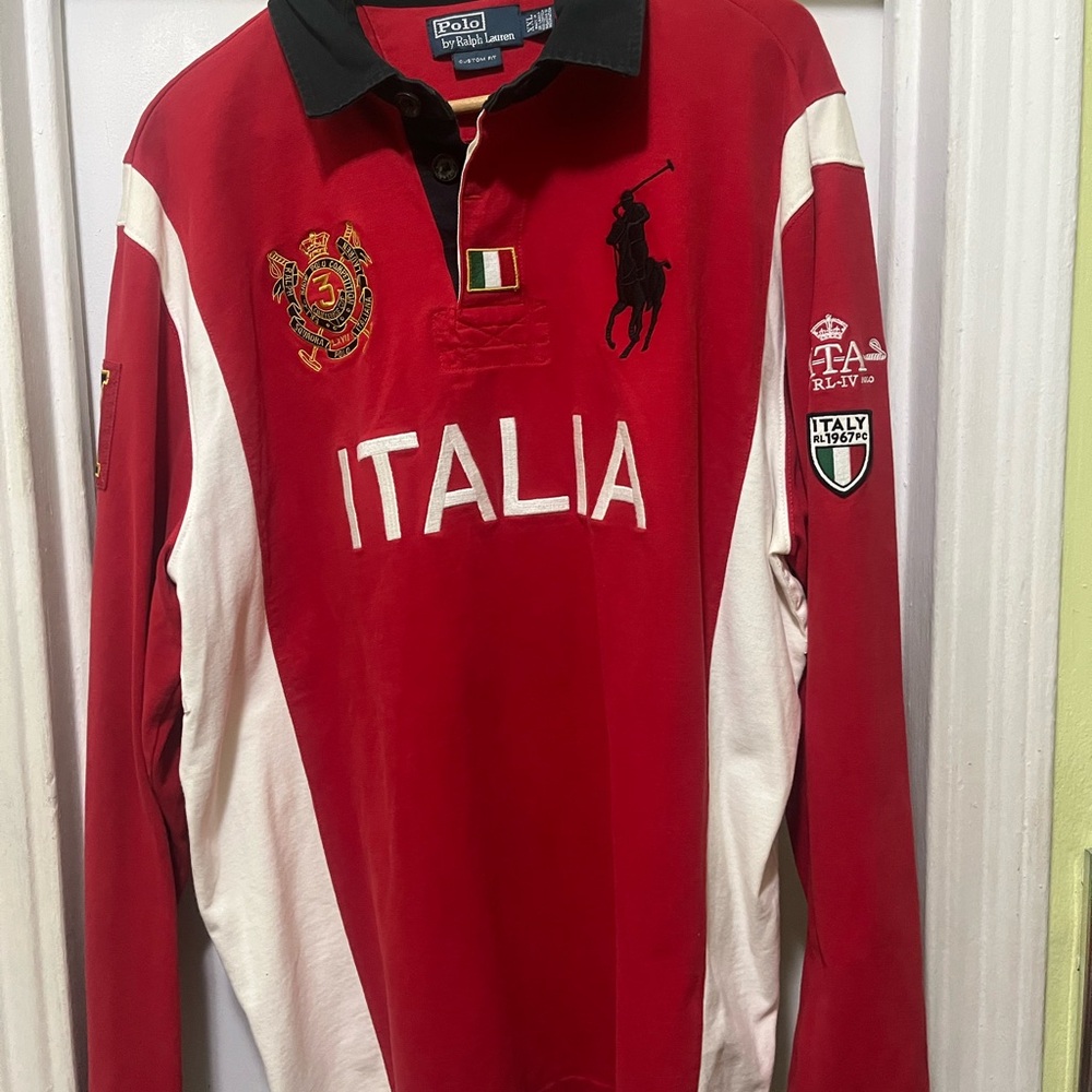 Ralph Lauren Red Italia Men's Polo Shirt